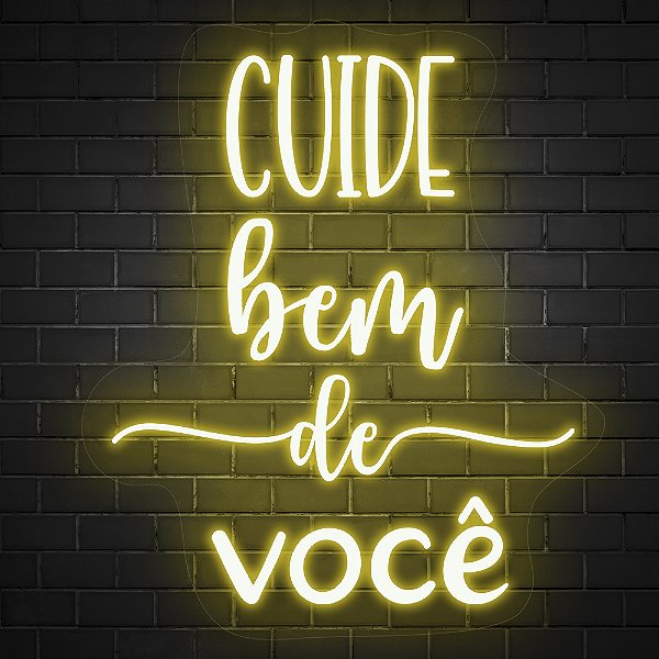 Painel Neon LED - Cuide Bem