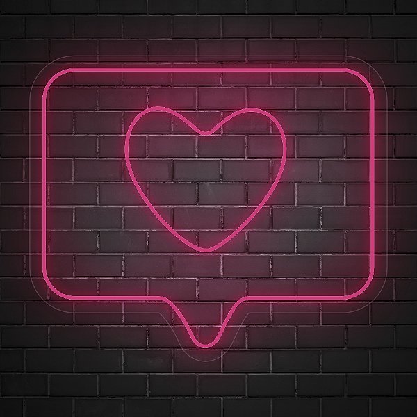 Painel Neon LED - Curtida