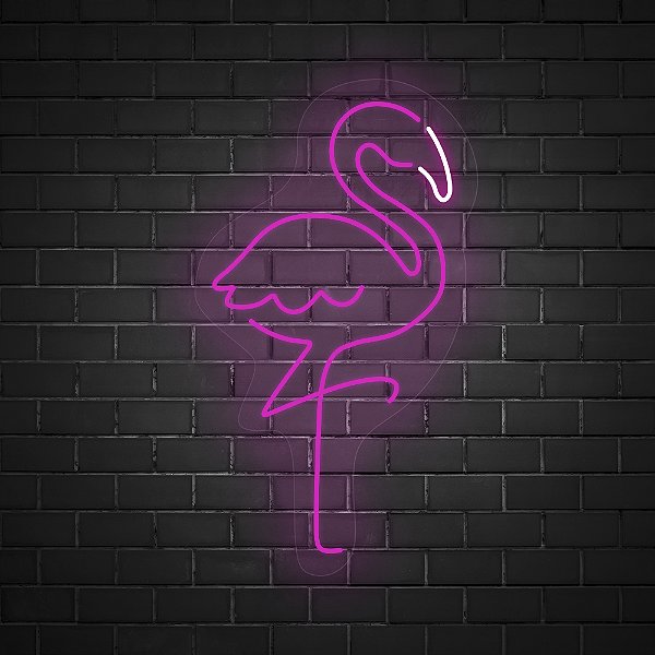 Painel Neon LED - Flamingo