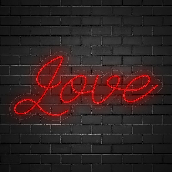 Painel Neon LED - Love