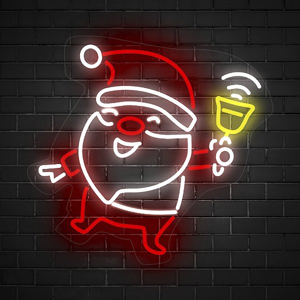 Painel Neon LED - Papai Noel
