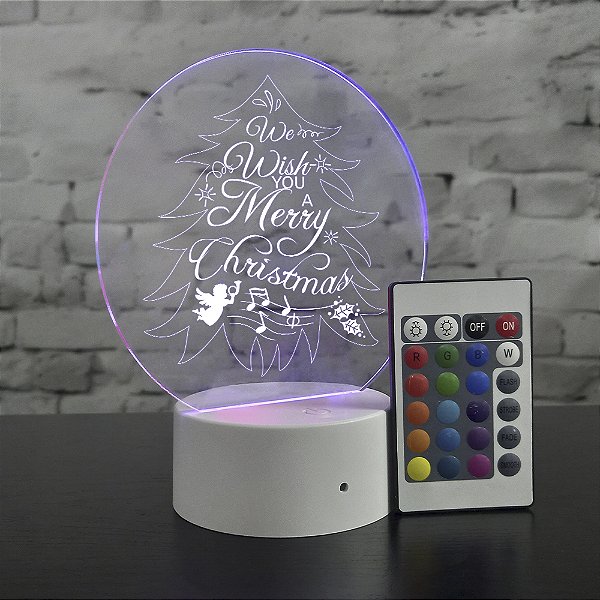 Luminária Touch Merry Christmas