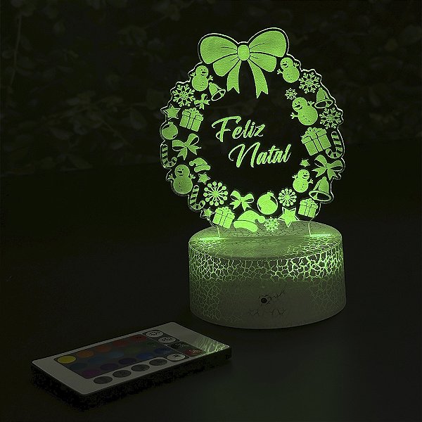 Luminária Touch Feliz Natal Presentes