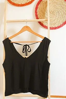 Blusa Jaspe Preta
