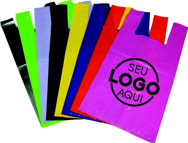 Sacola Alça Camiseta Personalizada 45x60 1000unidades