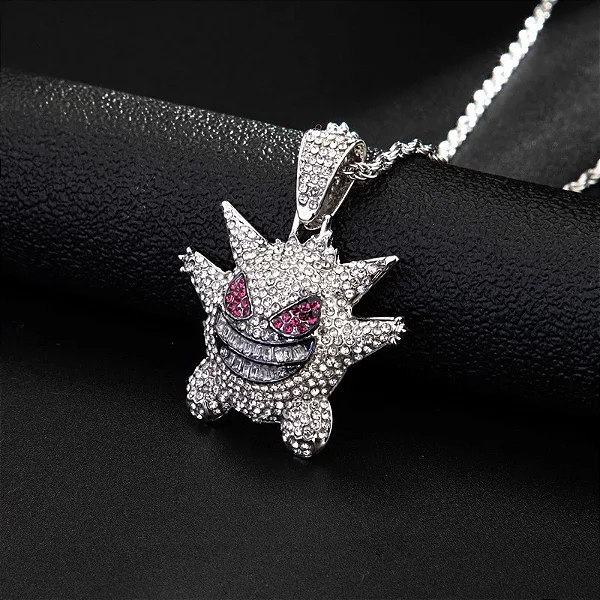 Pingente Gengar Cravejado em Zircônia