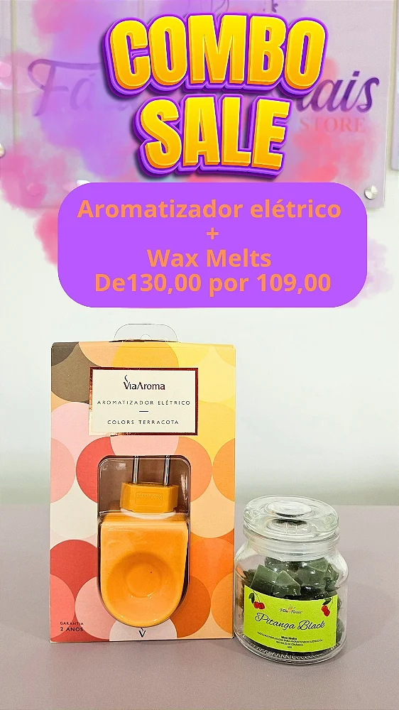. Combo wax Melts + Aromatizador elétrico