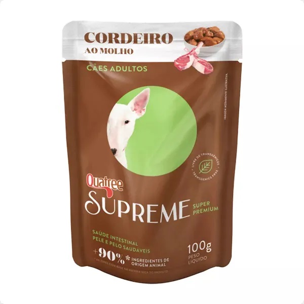 Ração Úmida Quatree Supreme Cordeiro 100g para Cães Adultos