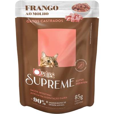 Ração Úmida Quatree Supreme Frango para Gatos Castrados