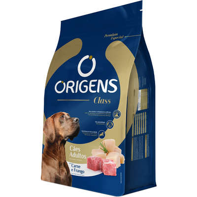 Ração Seca Origens Class Carne e Frango para Cães Adultos
