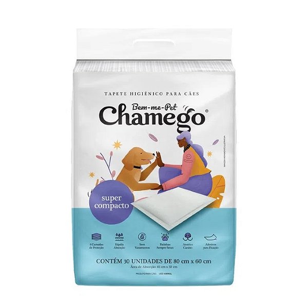 TAPETE HIGIENICO CHAMEGO 80 x 60 cm 30 un