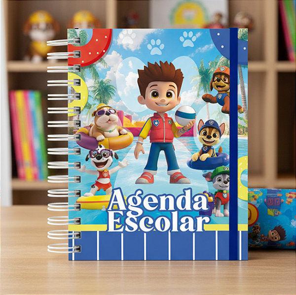 Agenda Escolar Personalizada Patrulha Canina Azul