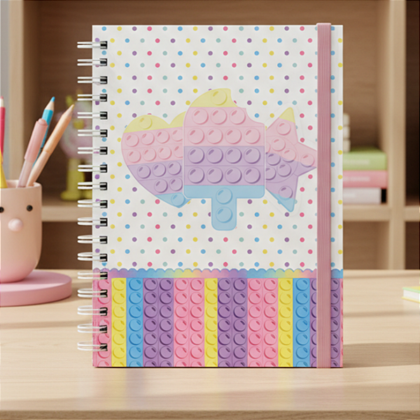 Caderno Pautado Personalizado Pop It Candy Color