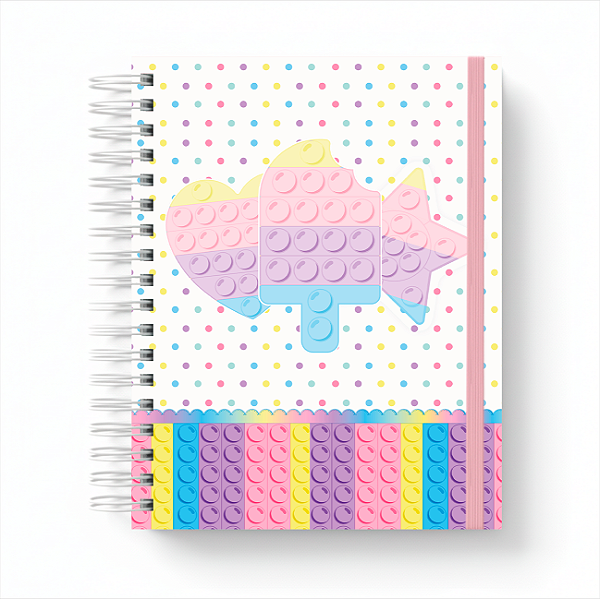 Caderno Pautado Personalizado Pop It Candy Color