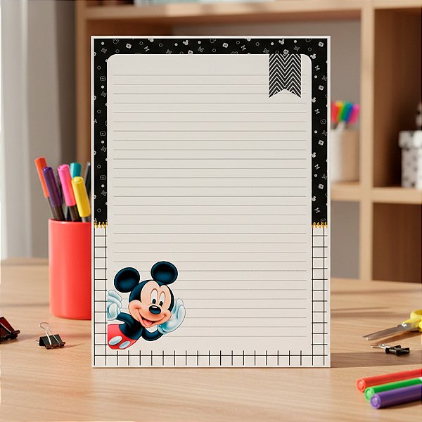Bloco de Anotações Mickey Mouse 100 Fls