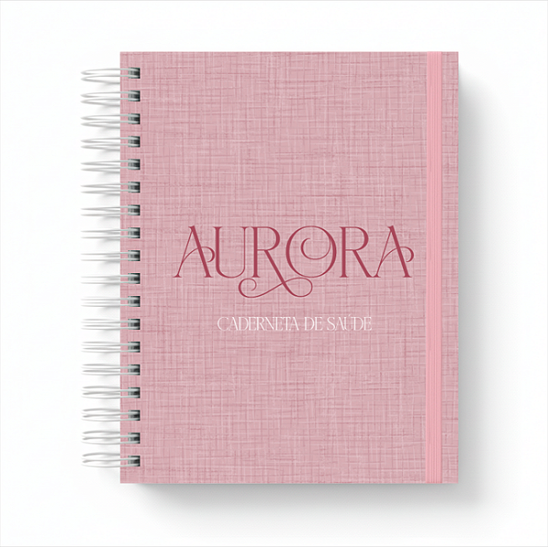 Caderneta de Saúde Personalizada Controle de Vacinas Linho Rosa