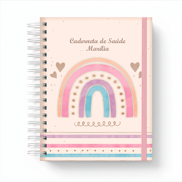 Caderneta de Saúde Personalizada Controle de Vacinas Arco Íris