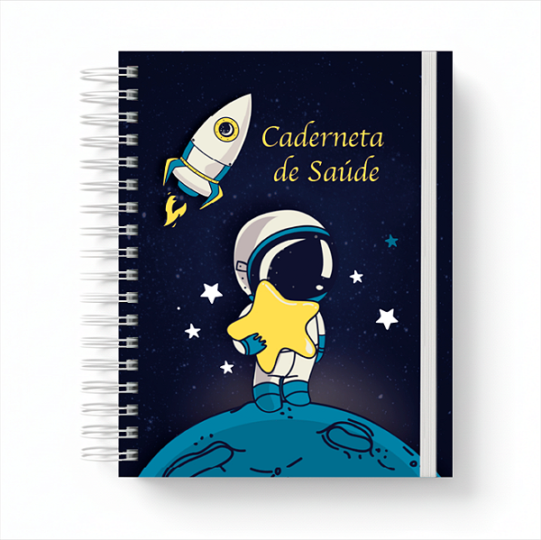 Caderneta de Saúde Personalizada Controle de Vacinas Astronauta