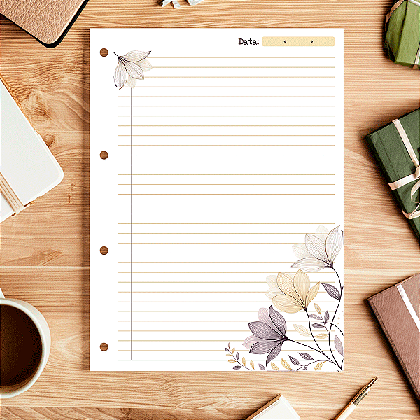 Refil de Fichário Padrão Tilibra 96Fls Floral