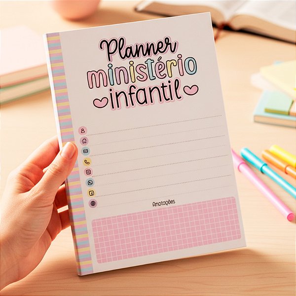Planner Ministério Infantil A5 Refil Miolo Sem Furo