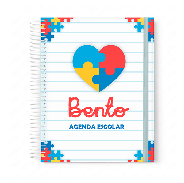 Agenda Escolar Personalizada Coração Autista