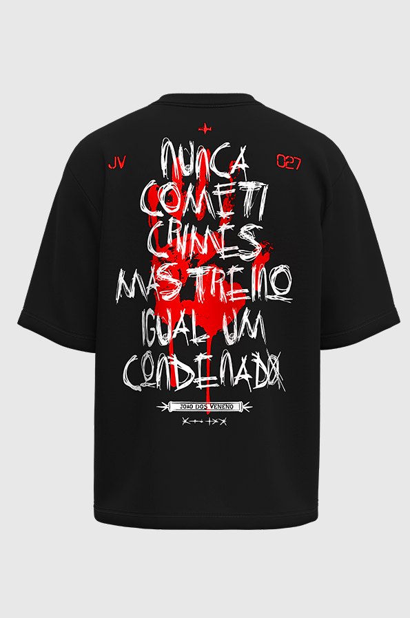 Camiseta oversized Treino igual um condenado