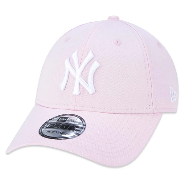 Boné 9FORTY Snapback MLB New York Yankees Aba Curva Rosa