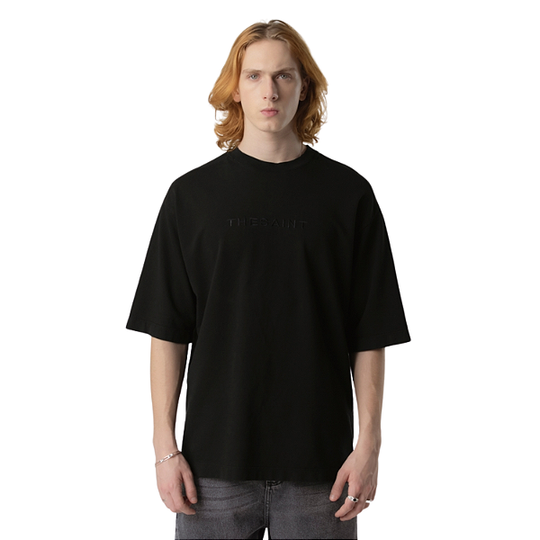 T-SHIRT UNIC BASIC EMBROIDERY - BLACK