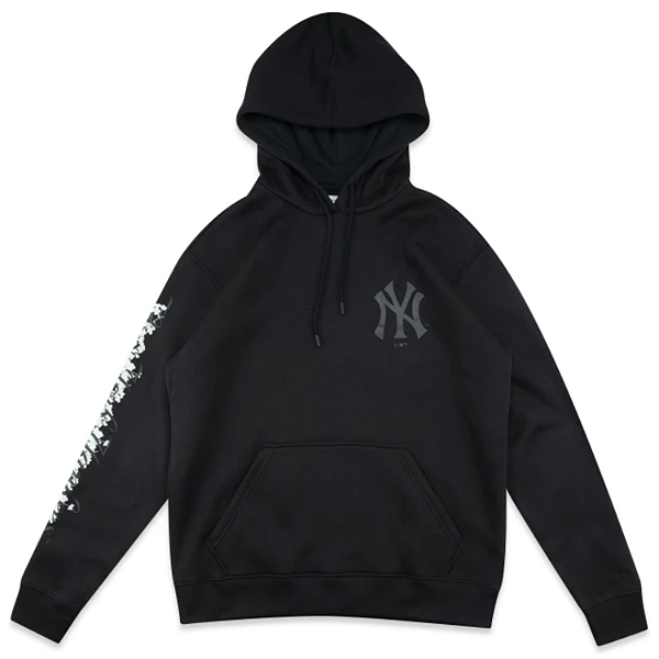 Moletom Canguru Fechado MLB New York Yankees Back to Black