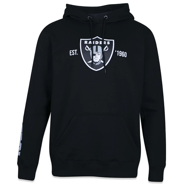 Moletom Canguru Fechado NFL Las Vegas Raiders Core