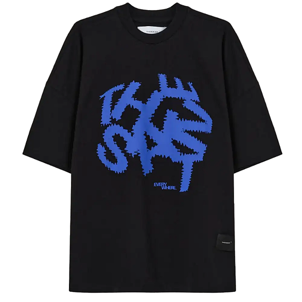T-SHIRT OVERSIZED THESAINT PIXEL MESS BLACK