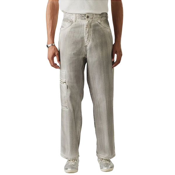 DENIM PANTS METALLIC