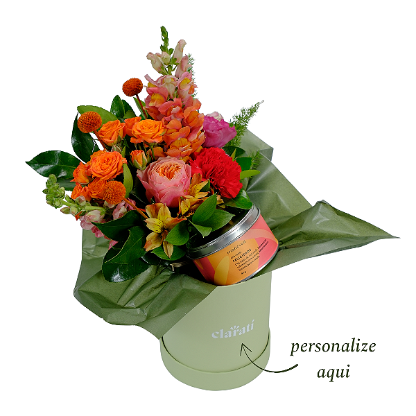 Kit Buquê de Flores + Chá