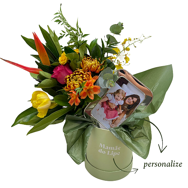 *Kit Porta-Retrato P com Flores