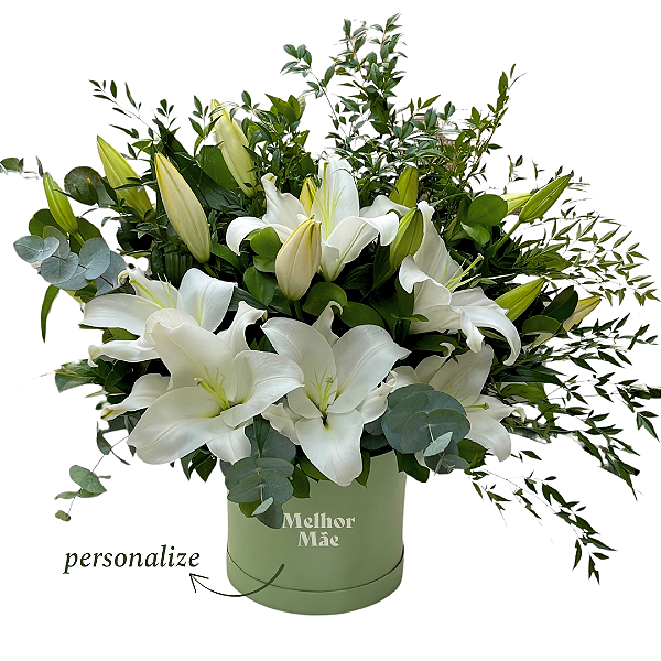 *Flower Box de Lírios Brancos