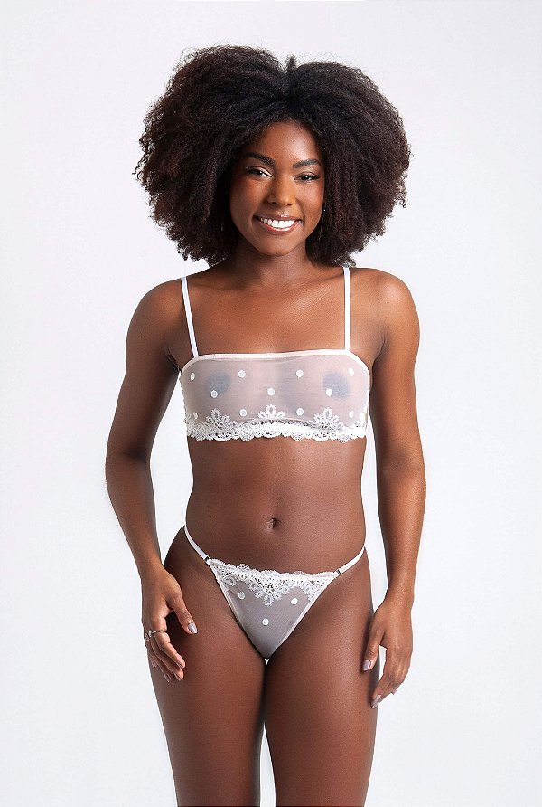 Lingerie - Top Tissu Poá