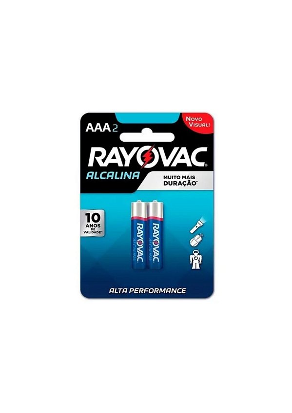 Pilha Rayovac AAA Alcalina 2 unidades