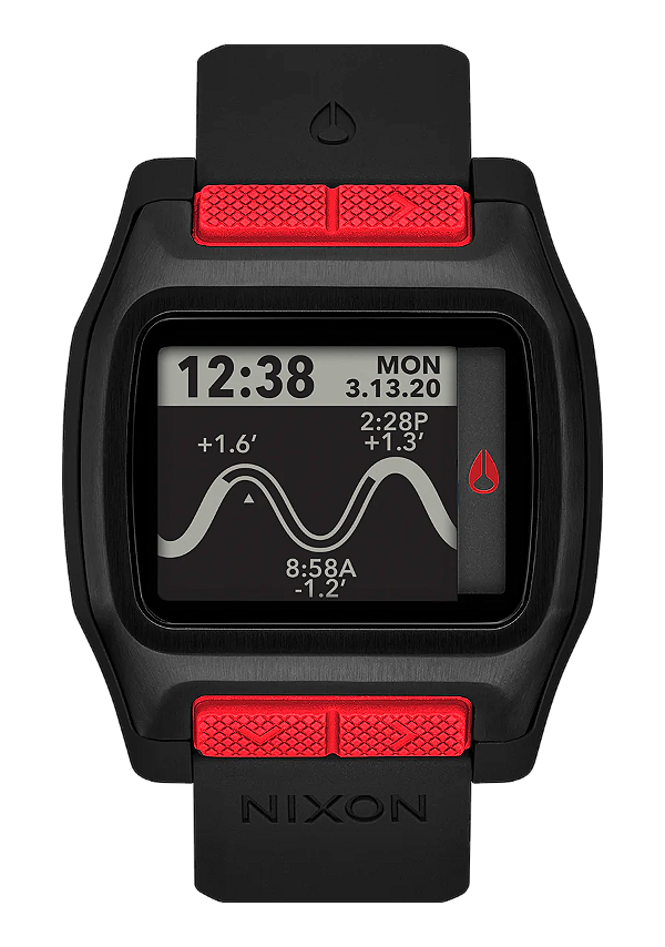 Relógio Nixon High Tide Preto / Vermelho