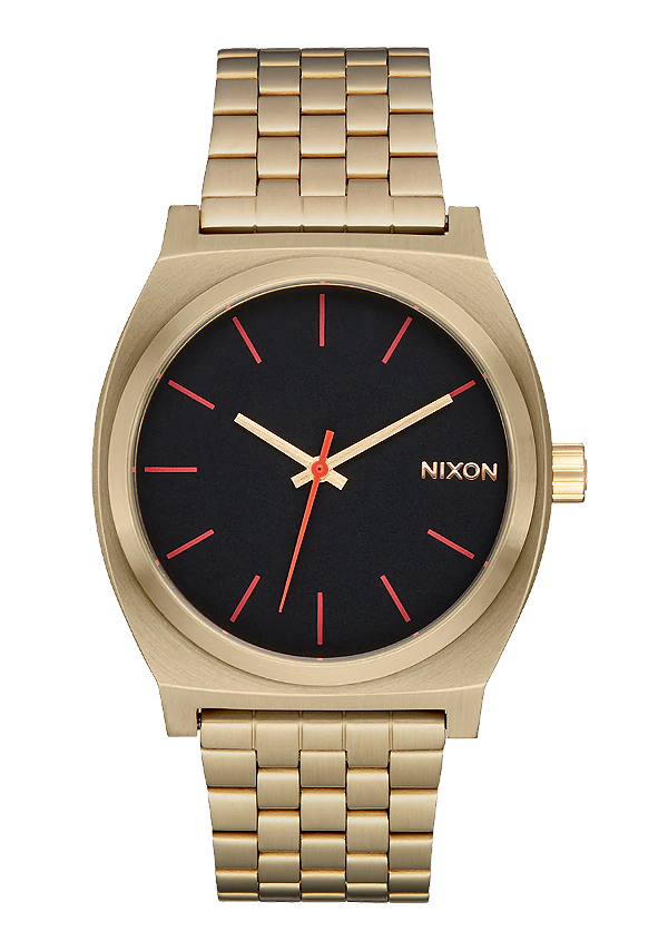 Relógio Nixon Time Teller Dourado / Preto / Vermelho