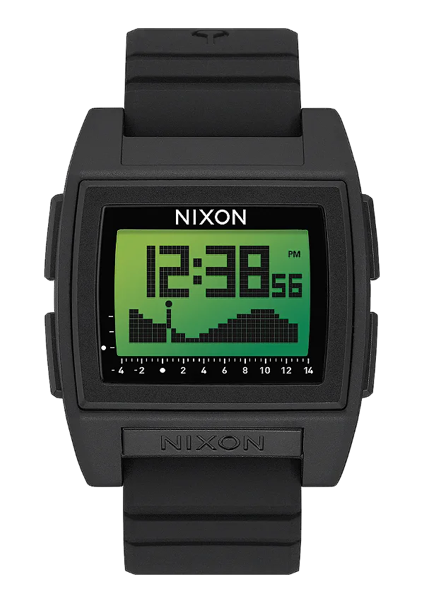 Relógio Nixon Base Tide Pro Preto/Verde Positivo