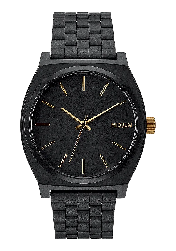 Relógio Nixon Time Teller Preto Fosco / Dourado