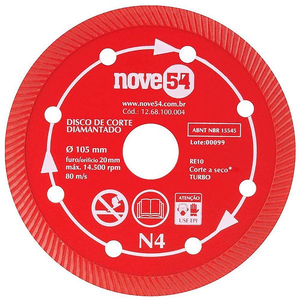 Disco de Corte Diamantado 105mm N4 954