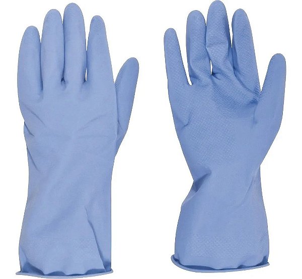 Luva Látex G Azul Forro NOVE54