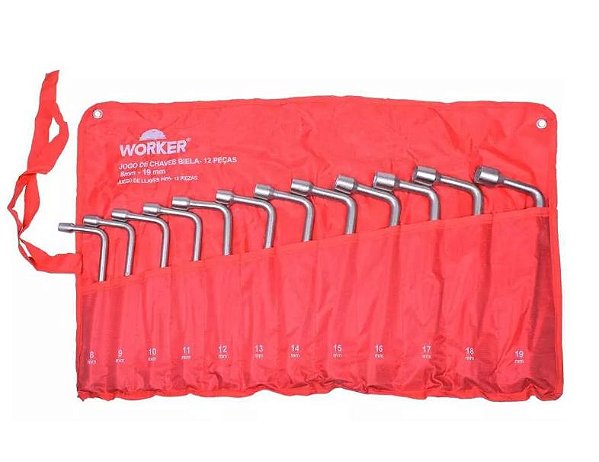 Jogo Chave Biela 8 A 19mm 12 Peças 370487 Worker