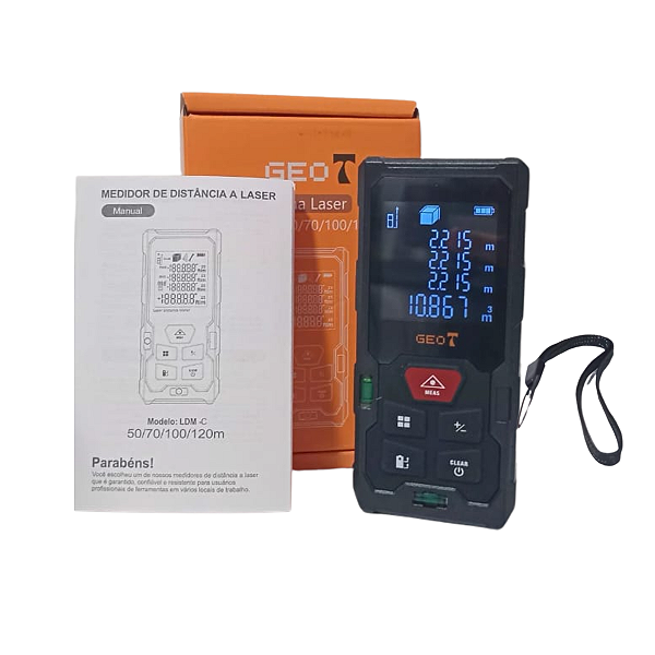 Trena Laser Digital Medidor De Distancia 50 Metros Com Nivel