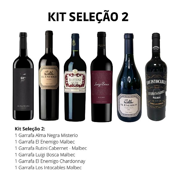 Kit Seleção 2 - 6 Garrafas