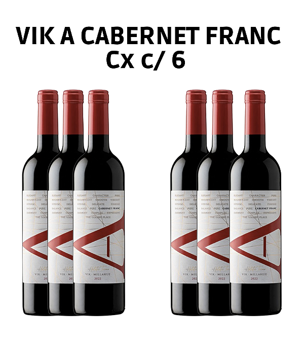 Vik A - Cabernet Franc - 750 ml - Viña VIK - Cx. c/ 6 Garrafas
