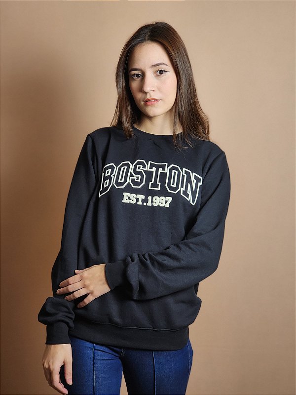 Moletom Boston Preto