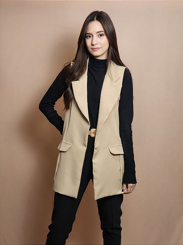 Colete de Alfaiataria - Areia