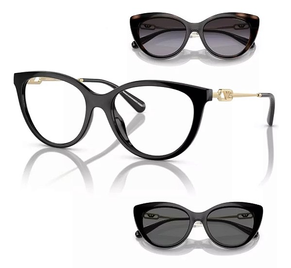 Óculos Clip-On Feminino Emporio Armani - EA4213U 5017/1W 53